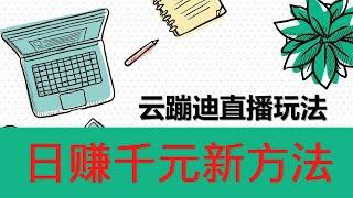 2022网赚，新手网上赚钱方法！云蹦迪直播玩法，又一种快速赚钱方法，轻松日赚千元！