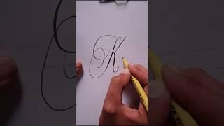 K with CALLIGRAPHY#learning #lettering #calligraphy#vural#youtubeshorts