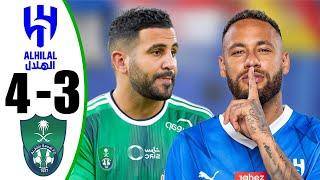 Neymar BACK  Al Hilal vs Al Ahli 4-3 - All Goals & Highlights - 2024