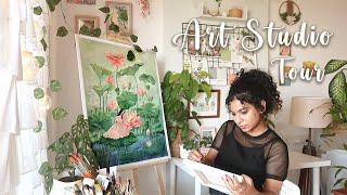 Art Studio Tour ( Art Studio in my bedroom )