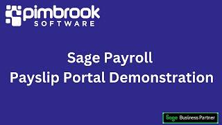 Sage Payroll - Payslip Portal Demonstration