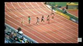 100m heats Eugene 22.(4)