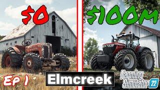 $0 to $100 Million Challenge on Elmcreek! - Farming Simulator 22