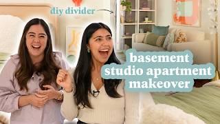 Basement Studio Apartment Makeover With NO CLOSETS