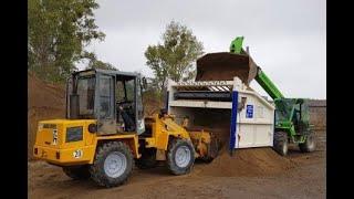 Bodenaufbereitung mit Baustoff-Recyclingsieb SBR 3, Merlo und Zettelmeyer