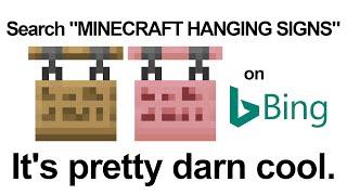 Search "Minecraft Hanging Signs Recipe" on Bing...