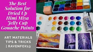 The Best Way to Revitalize Dried Up Himi Miya Jelly Cup Gouache Paints | Art Tips & Tricks