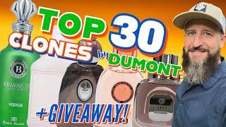 TOP 30 CLONE FRAGRANCES FROM DUMONT- RANKED!  |  Best Middle Eastern Dupe Cologne *Giveaway CLOSED*