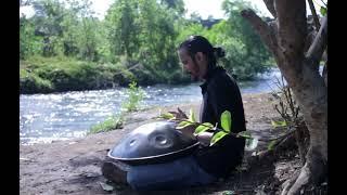 handpan music video | Morning Raga at Riverside | relaxing music  @divinesoundbydineshgohil