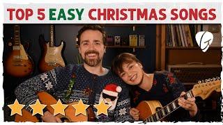 Top 5 BEST Christmas Guitar Songs  4 Chords or Less!