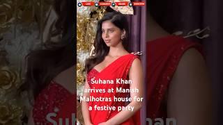 Diwali party! Suhana Khan arrives at Manish Malhotras house for a festive party