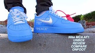 Nike OW AF1 MCA Unbox Review Compare On Foot