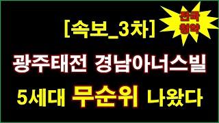 [속보_전국청약] 광주태전 경남아너스빌 리미티드 (사후3차) 무순위 청약 5세대 나왔다 + 광주아파트 + 광주부동산