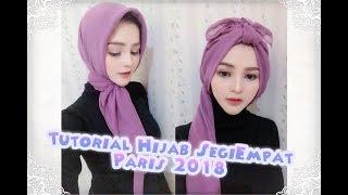 Tutorial hijab segi empat paris simple trend 2018