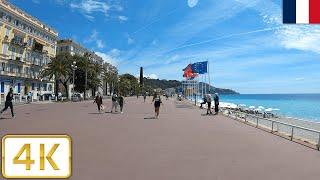 Promenade des Anglais, Nice, France (French Riviera/Côte d'Azur) | Spring 2021【4K】