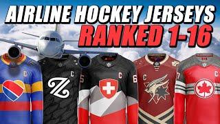 Airline Branded Hockey Jersey Concepts Ranked 1-16!