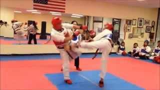 Hidden Dragon's Tae Kwon Do Sparring Class Part1