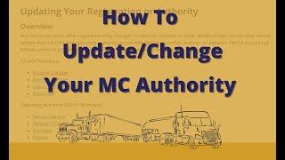 How To Update Your Motor Carrier Information: Updating Your Trucking Authority