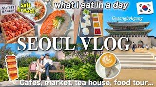 KOREA VLOG What I eat in a day in Seoul Cafe hopping｜ Bukchon Hanok Village｜Gyeongbokgung Palace