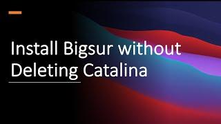 How to Dual Boot Catalina  and macOS Big Sur on Laptop