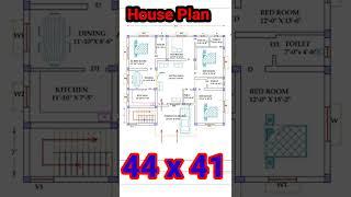 44 x 41 East Facing 4 BHK House Plan as Per Vastu. #shorts #houseplan #rkhomeplan