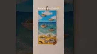 Seashell wall jewelry holder  for room decor 