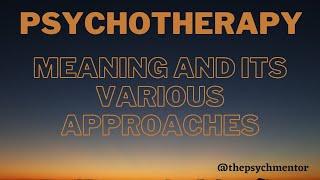 Introduction to Psychotherapy