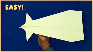 How to Make a Paper Airplane Jet Without Cutting - Origami Paper Flying Plane Easy