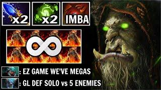 WTF 4x CHAD GOLEMS Scepter + Refresh Warlock 1v5 Defense vs Megas Most Epic Comeback as Pos5 Dota 2