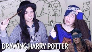 Blindfolded Harry Potter DRAWING Challenge w/ Tessa Netting