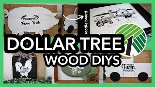 Use Dollar Tree Wood to get these HIGH END looks.  Quick Dollar Tree Crafts!