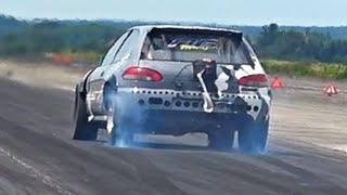 1000HP+ Mitsubishi Colt GTI 2.0 16V Turbo in Action