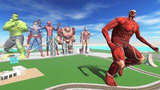 Franklin Becomes Avengers Superheroes to Fight Giant Titan - INDIAN BIKES DRIVING 3D