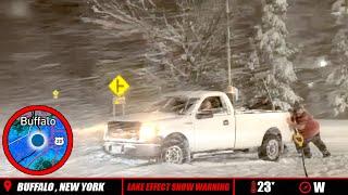 LIVE Buffalo Lake Effect Snow Warning - THUNDERSNOW INTERCEPT Live As It Happened