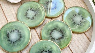 Making Kiwi Resin Coasters: Resin Art