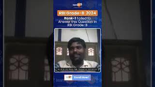 Rank 1 failed to answer this question in RBI Grade B | Checkout the Complete Success Story #ixambee