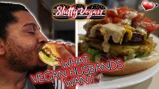 HOW TO MAKE A SLUTTY VEGAN BURGER | What my vegan husband eats on Valentine's Day! 