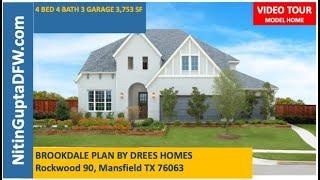 Brookdale Plan by Drees Homes in Rockwood in Mansfield, TX Video Tour