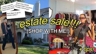 MASSIVE LOS ANGELES ESTATE SALE!!! (HOW TO shop estate sales + TIPS!) & TRY ON HAUL!