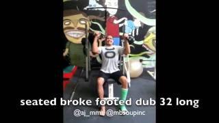 AJ dub 32 seated broke footed long cycle in meatballs muscle lab