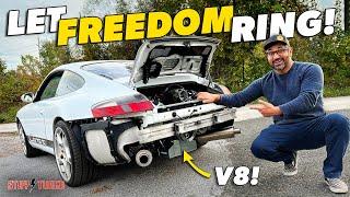 BIG V8 Power In A Cheap Porsche 911!!! | PART 2 - PowerKraut FIRES UP!!