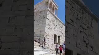 Passing Beule Gate to Acropolis! view of Athen, Athena Niketemplet and Monument Of Agrippa