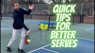 Quick Tips for Better Serves in Pickleball