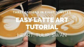 Barista Latte Art Training: Hearts, Tulips, and Swans (Easy for beginner-intermediate)