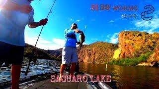 Fishing Saguaro Lake I 5150 Worms I LAKE is on FIRE (Part II)