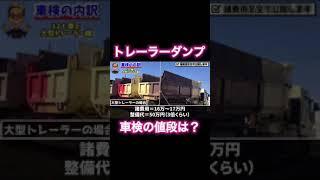 トレーラーダンプの車検の料金は？