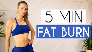 5 MIN FAT BURNER - Full Body Workout (No Equipment)