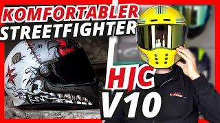 Komfortabler STREETFIGHTER-HELM mit ECE 22.06 | HJC V10 [Produktvorstellung] | Helmexpress.com