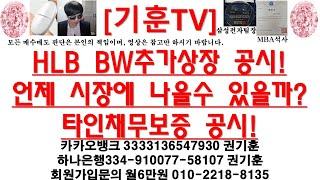 [주식투자]HLB(HLB BW추가상장 공시!언제 시장에 나올수 있을까?타인채무보증 공시!)