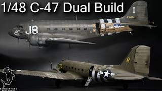 Monogram and Trumpeter 1/48 Scale C-47 Dual Build Part 1 | Full Build Series